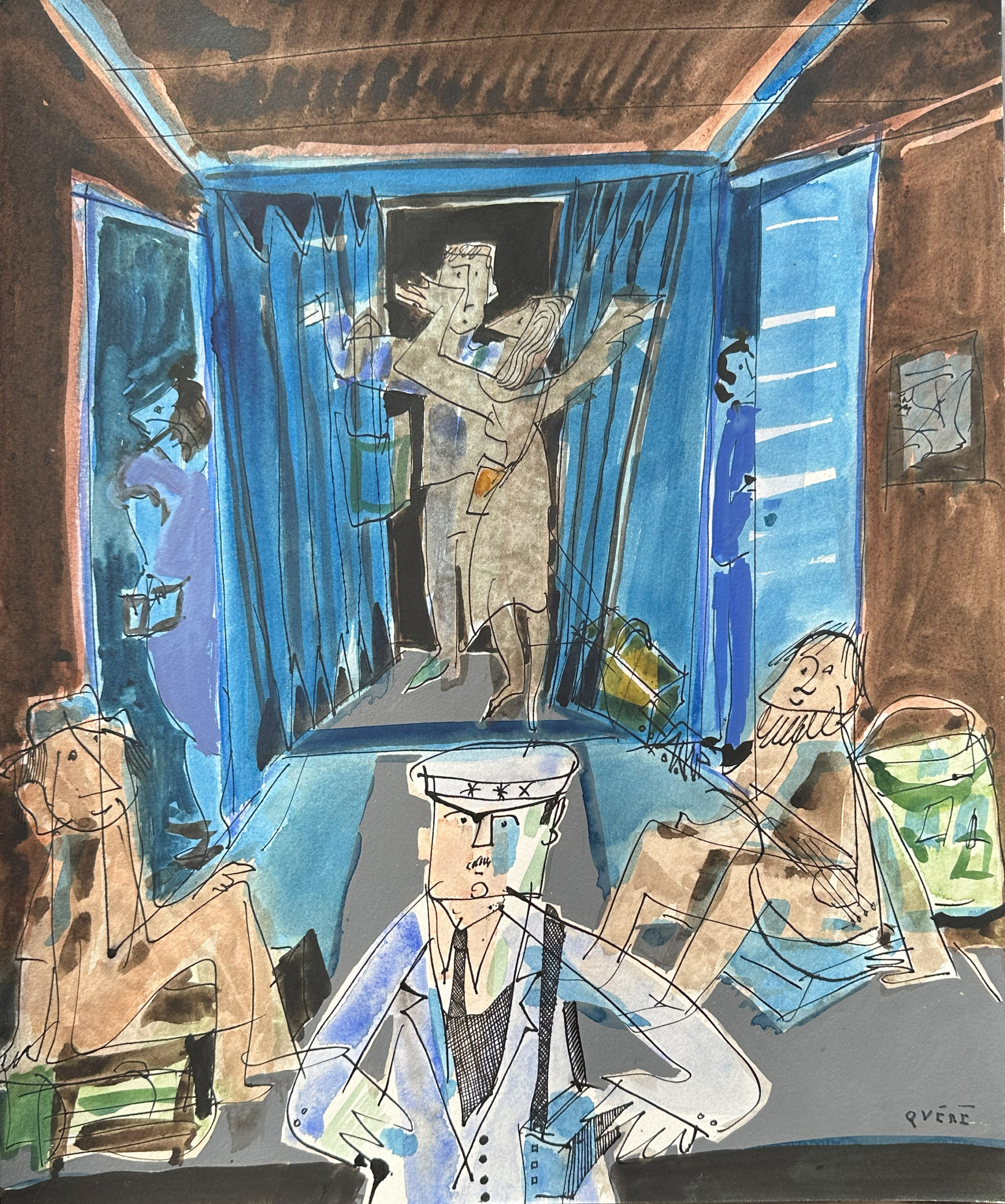 QUERE René « Voyage à Paris, le contrôleur »